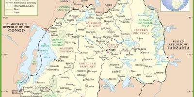 Ruanda lokacija karti 