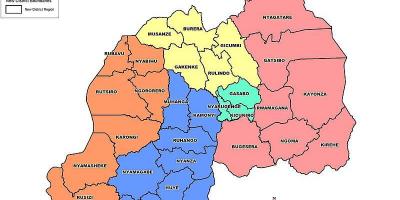 Karta Ruandi karti pokrajina