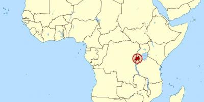 Karta Ruanda Afrika
